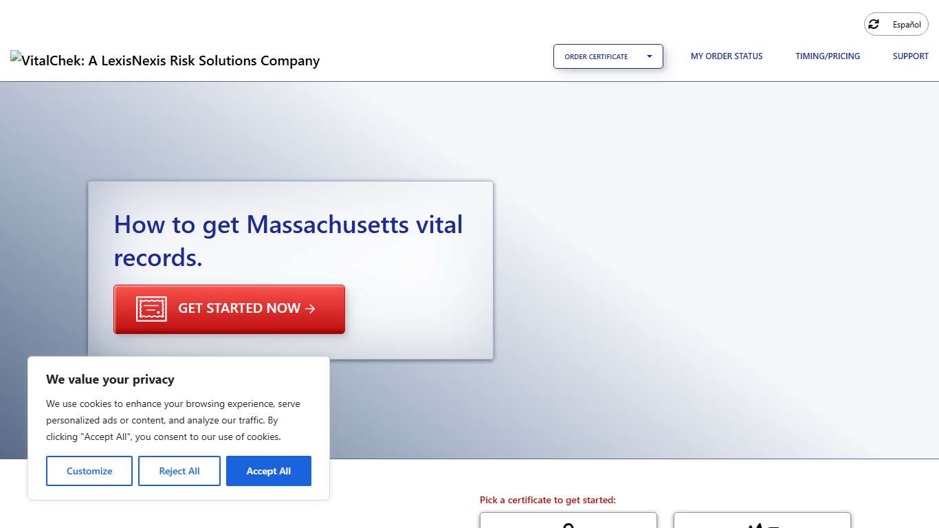 Massachusetts (MA) Marriage Certificates Marriage Records - VitalChek